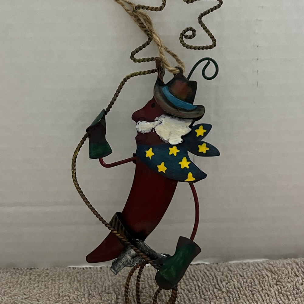 Cowboy Chili Pepper Metal Decor
